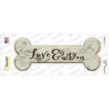 Love and a Dog Novelty Bone Sticker Decal