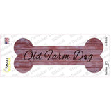 Old Farm Dog Novelty Bone Sticker Decal