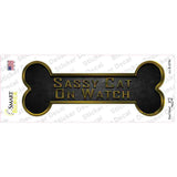 Sassy Cat on Watch Novelty Bone Sticker Decal