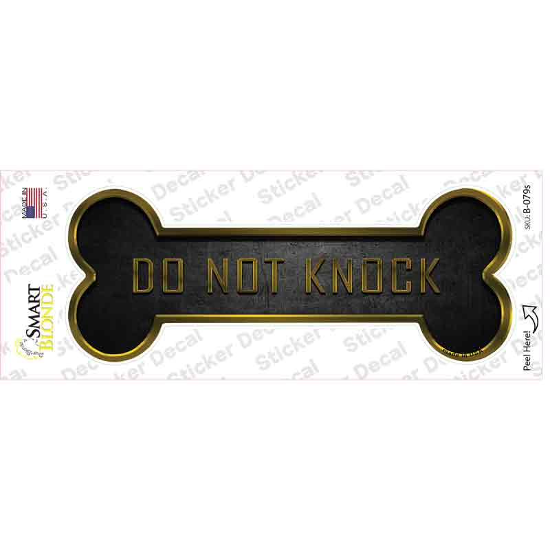 Do Not Knock Novelty Bone Sticker Decal