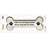 Dogs Owns House Novelty Bone Sticker Decal