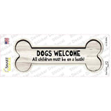 Dogs Welcome Novelty Bone Sticker Decal