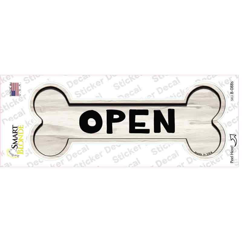 Open Novelty Bone Sticker Decal