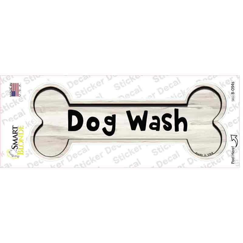 Dog Wash Novelty Bone Sticker Decal
