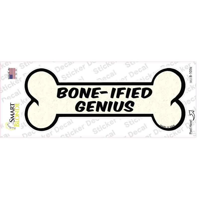 Boneified Genius Novelty Bone Sticker Decal