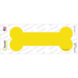 Yellow Solid Novelty Bone Sticker Decal Small
