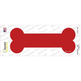 Red Solid Novelty Bone Sticker Decal Small