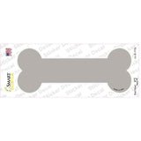 Gray Solid Novelty Bone Sticker Decal Small