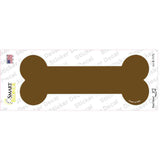 Brown Solid Novelty Bone Sticker Decal Small