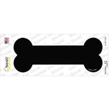 Black Solid Novelty Bone Sticker Decal Small