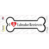 I Love Labrador Retrievers Novelty Bone Sticker Decal Small