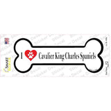I Love Charles Spaniels Novelty Bone Sticker Decal Small