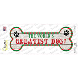 Worlds Greatest Dog Novelty Bone Sticker Decal Small