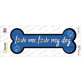 Love Me and My Dog Blue Novelty Bone Sticker Decal