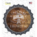 Gnome Where Home Is Novelty Bottle Cap Sticker Decal