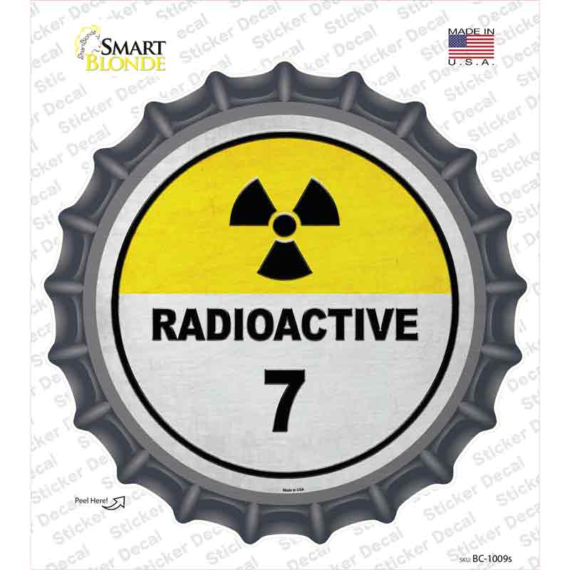 Radioactive Novelty Bottle Cap Sticker Decal