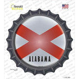 Alabama State Flag Novelty Bottle Cap Sticker Decal