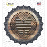 Butterfly on Wood Novelty Bottle Cap Sticker Decal