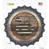 Snake on Wood Novelty Bottle Cap Sticker Decal