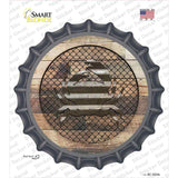 Crab on Wood Novelty Bottle Cap Sticker Decal