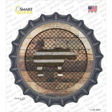 Rhino on Wood Novelty Bottle Cap Sticker Decal