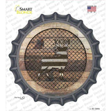 Deer on Wood Novelty Bottle Cap Sticker Decal