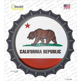 California State Flag Novelty Bottle Cap Sticker Decal