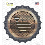 Whale on Wood Novelty Bottle Cap Sticker Decal