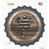 Palm Tree on Wood Novelty Bottle Cap Sticker Decal