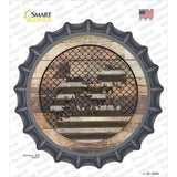 Palm Trees on Wood Novelty Bottle Cap Sticker Decal