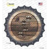 Dog Paws on Wood Novelty Bottle Cap Sticker Decal