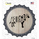 Cows Make Burgers Novelty Bottle Cap Sticker Decal