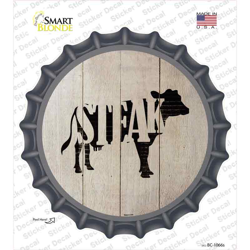 Cows Make Steak Novelty Bottle Cap Sticker Decal