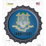 Connecticut State Flag Novelty Bottle Cap Sticker Decal