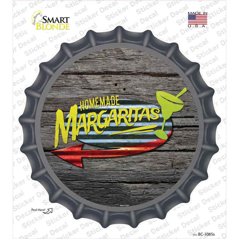 Homemade Margaritas Novelty Bottle Cap Sticker Decal