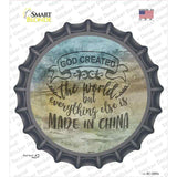 God Created the World Novelty Bottle Cap Sticker Decal