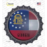 Georgia State Flag Novelty Bottle Cap Sticker Decal