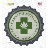 Cannabis Medicine Novelty Bottle Cap Sticker Decal