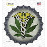 Cannabis Caduceus Novelty Bottle Cap Sticker Decal