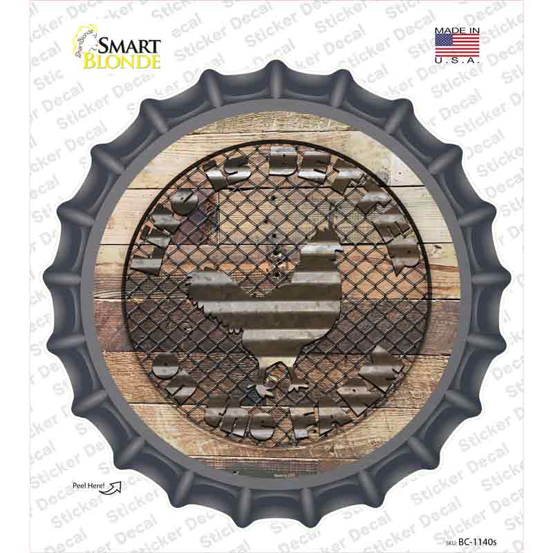 Better On The Farm Chicken Novelty Bottle Cap Sticker Decal