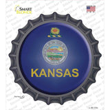 Kansas State Flag Novelty Bottle Cap Sticker Decal