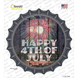 Happy 4th of July Firework Novelty Bottle Cap Sticker Decal