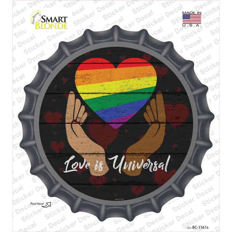 Love Is Universal Novelty Bottle Cap Sticker Decal