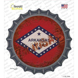 Arkansas Rusty Stamped Novelty Bottle Cap Sticker Decal