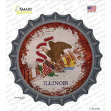 Illinois Rusty Stamped Novelty Bottle Cap Sticker Decal