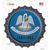Louisiana State Flag Novelty Bottle Cap Sticker Decal