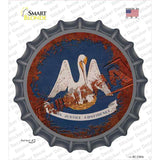 Louisiana Rusty Stamped Novelty Bottle Cap Sticker Decal