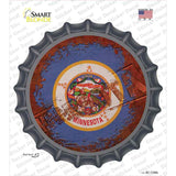 Minnesota Rusty Stamped Novelty Bottle Cap Sticker Decal