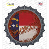 North Carolina Rusty Stamped Novelty Bottle Cap Sticker Decal