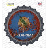 Oklahoma Rusty Stamped Novelty Bottle Cap Sticker Decal